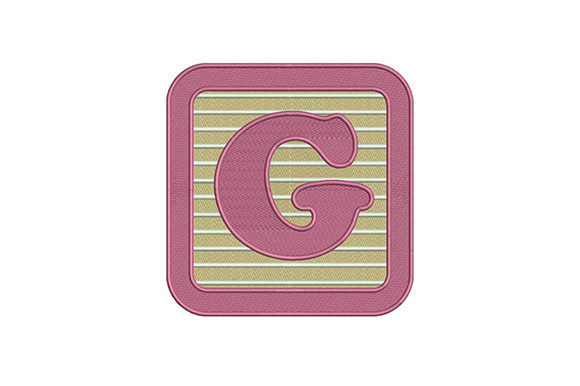 Alphabet Letter G: A Playful, Pink Back-to-School Embroidery Staple