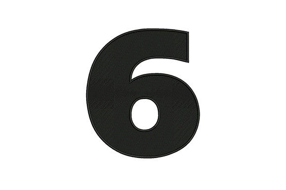 Bold Number 6: A Smart Back-to-School Embroidery Pick