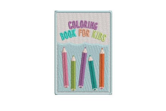 Coloring Book Cover Embroidery Design