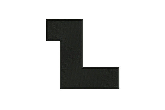 Letter L: A Minimalist Blackwork Embroidery Staple
