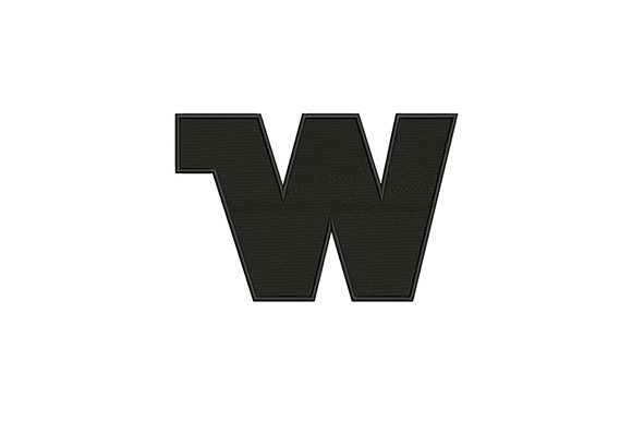 Letter W: A Charming Monochrome Alphabet Embroidery for Personalized Gifts