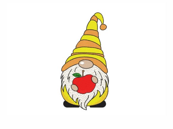 School Gnome: A Playful Back-to-School Embroidery Gem
