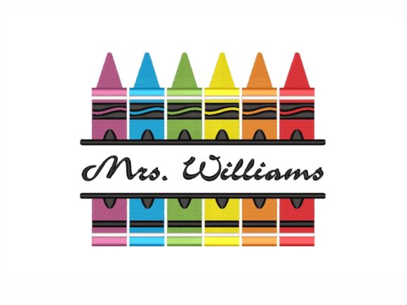 Split Crayons: Playful Back-to-School Embroidery